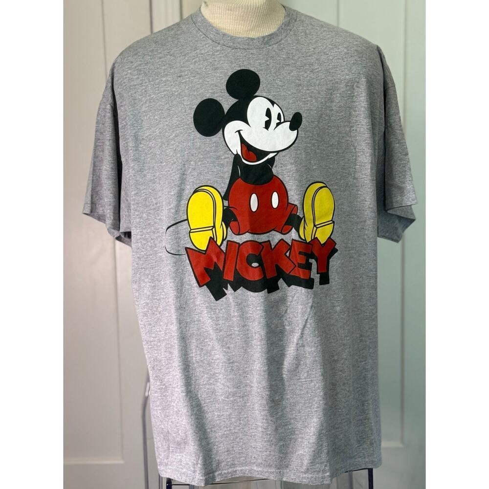 DISNEY MICKEY MOUSE GRAY T SHIRT PLUS SIZE 2X